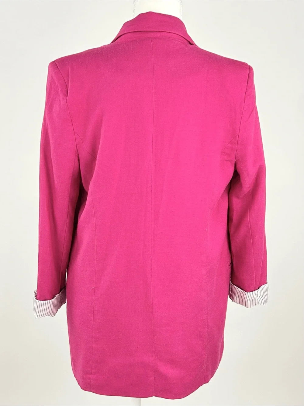 Jules & Leopold Hot Pink Linen Blend Double Breasted Blazer Women’s XS Petite